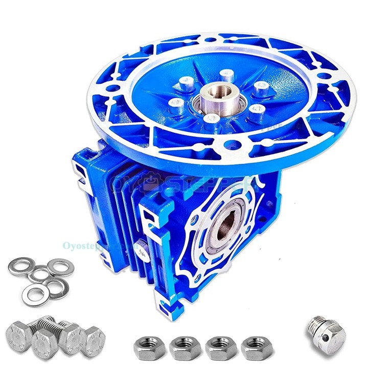 RV050 Round Worm Gearbox Speed Reducer Ratio 5:1 10:1 15:1 20:1 30:1Input 19mm 80B14/80B5